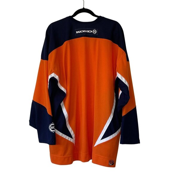 Koho NHL Islanders Licensed Jersey XXL Orange/Navy Adult Air-Knit Hockey Shirt - Picture 3 of 9